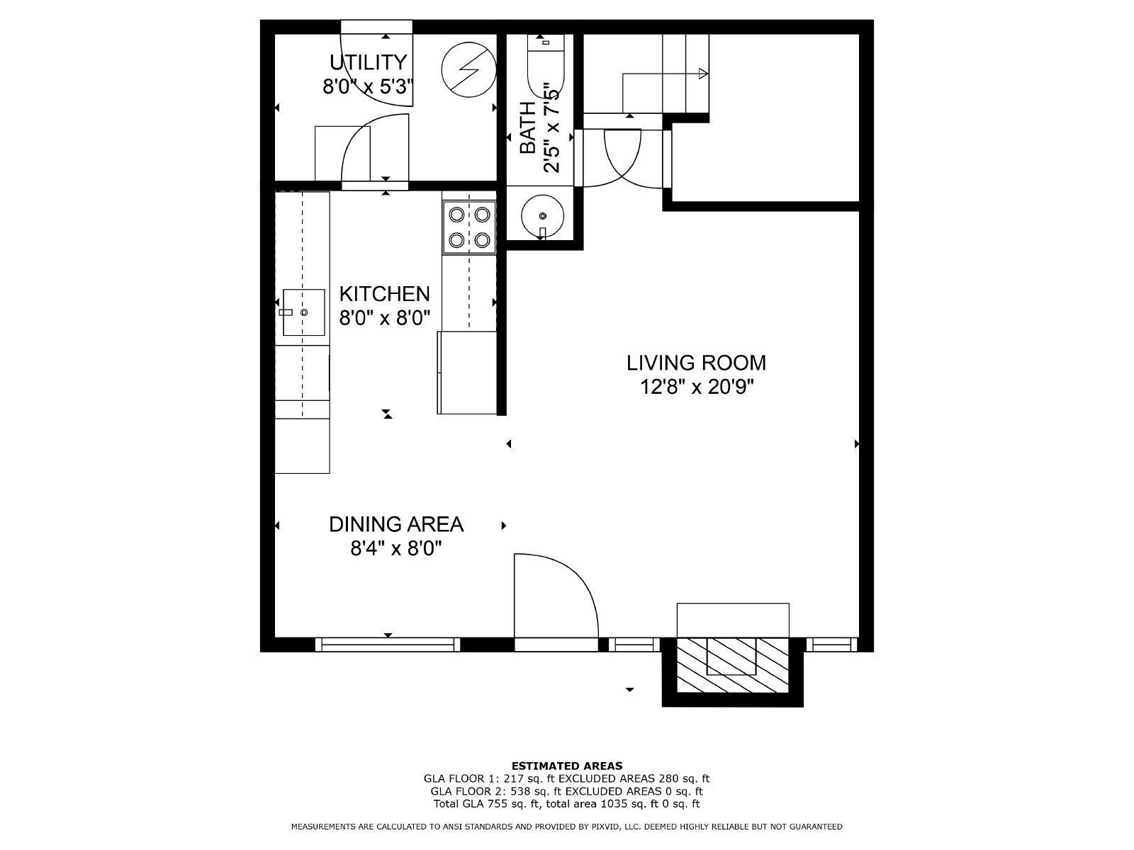 Freshly Painted 2-Bedroom Townhome with Fireplace, Hardwood Floors, and Central A/C Near Peterson SFB property image