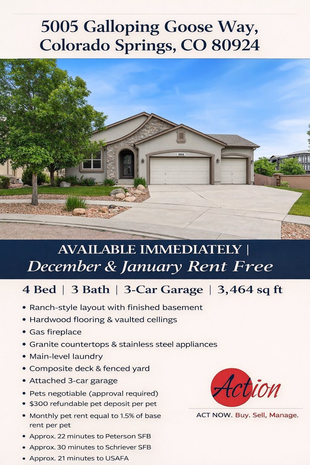 Stylish Cordera Ranch with Finished Basement, Gourmet Kitchen, and Ideal D20 Location property image